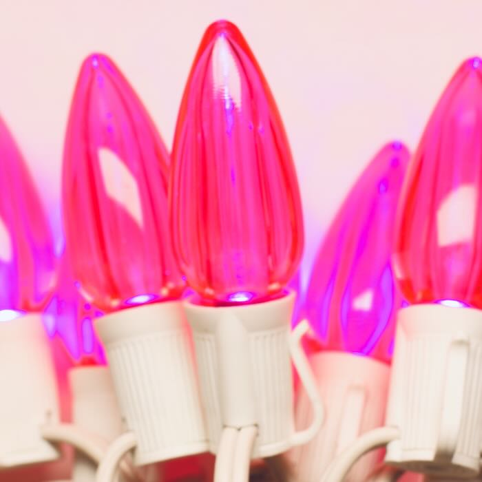 Illuminance™ C9 Pink Smooth LED Bulbs E17 Bases (SMD) (25 Pack)