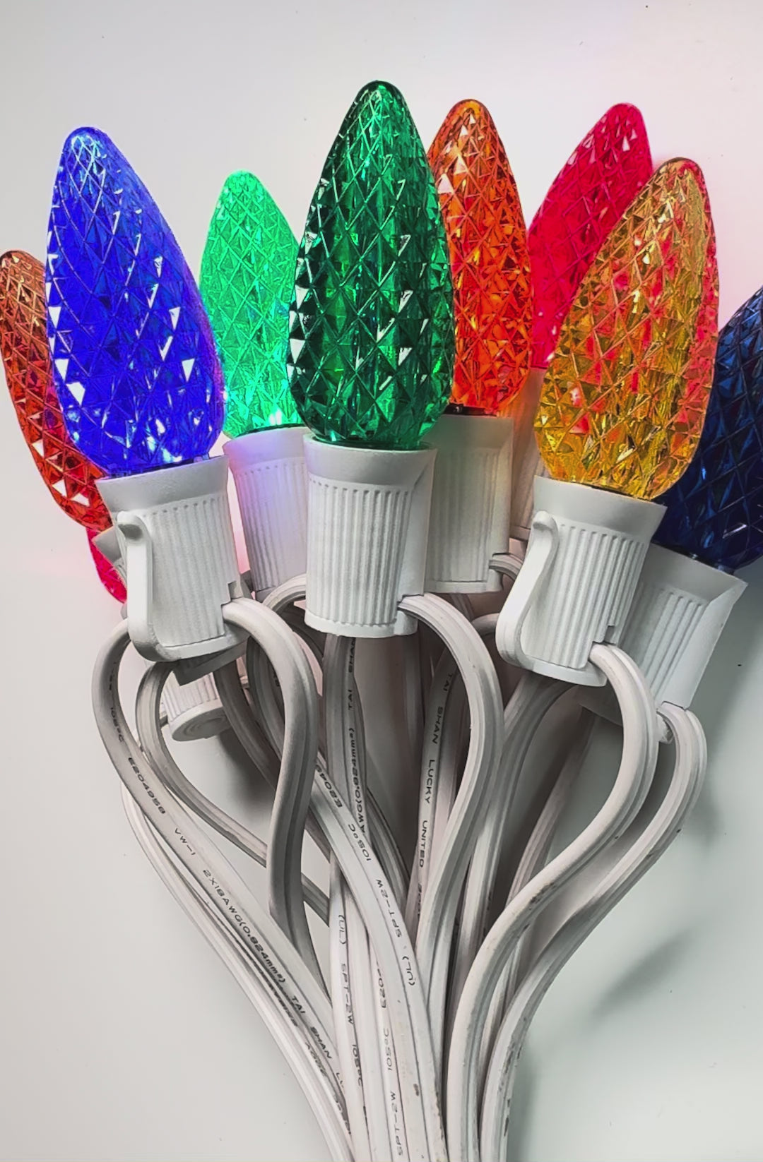 Illuminance™ C9 Yellow Twinkle LED Bulbs E17 Bases (SMD) (25 Pack)