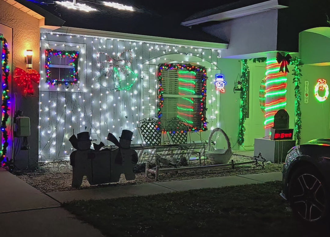 50-light  5mm Pure White LED Twinkle LED Christmas Lights, 4" Spacing White Wire