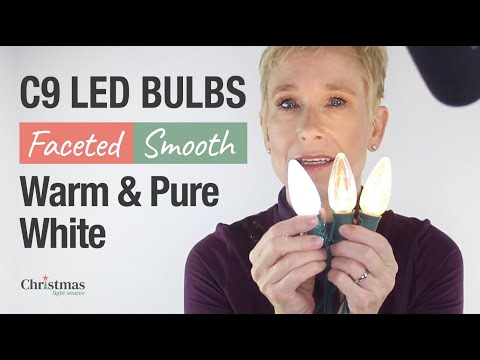 C9 Pure Cool White LED Bulbs E17 Bases SMD 25 Pack