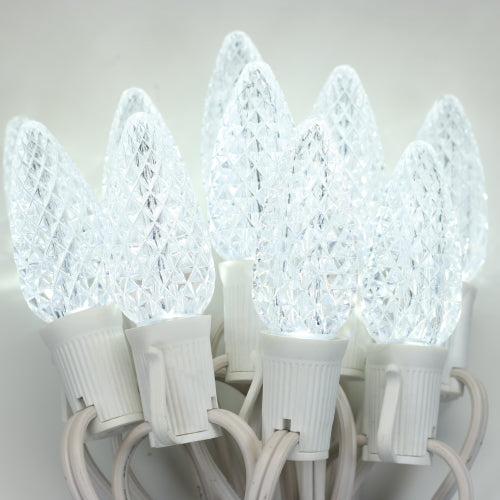 Illuminance™ C9 Pure White Twinkle LED Bulbs E17 Bases (SMD) (25 Pack)