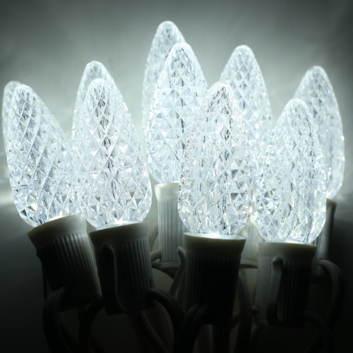 Illuminance™ C9 Pure White Twinkle LED Bulbs E17 Bases (SMD) (25 Pack)