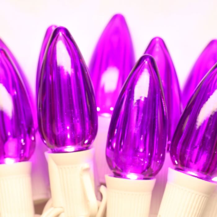 Illuminance™ C9 Purple Smooth LED Bulbs E17 Bases (SMD) (25 Pack)