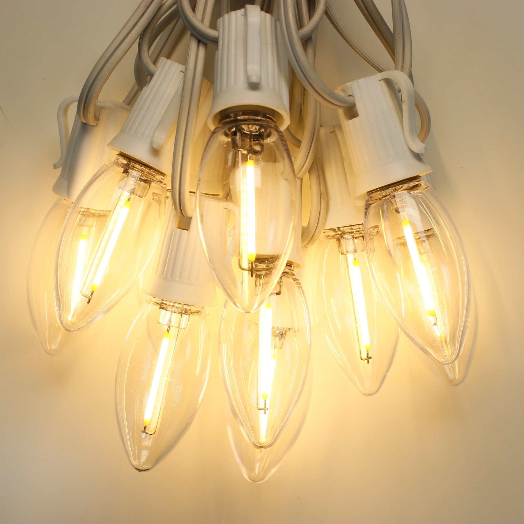 Warm White C9 LED Filament Bulbs Christmas Light Source