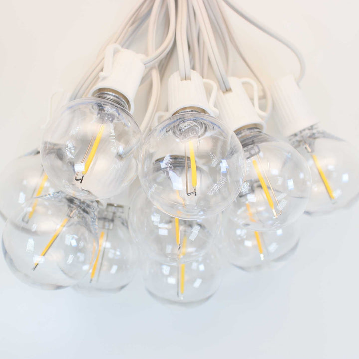 G50 Warm White Smooth LED (SMD) Filament Bulbs E17 Bases (25 Pack)