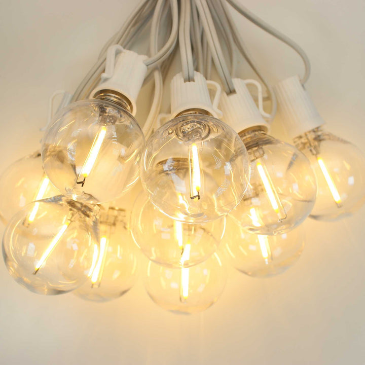 G50 Warm White Smooth LED Filament Bulbs E17 Bases