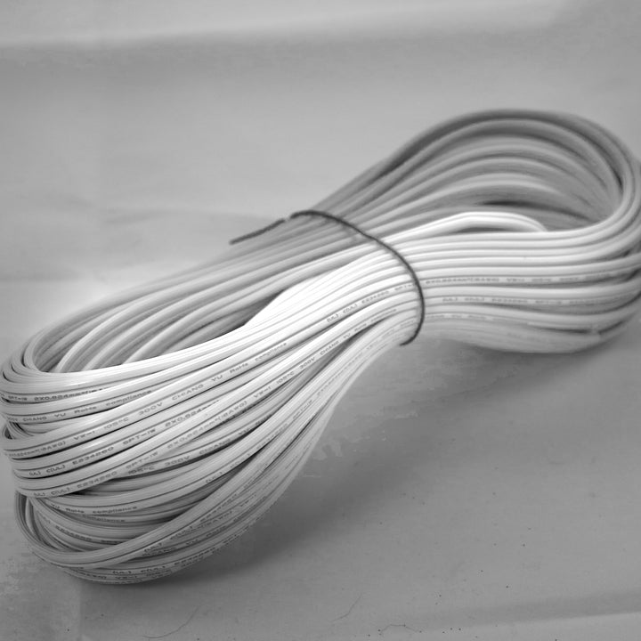 100' Cord 18 AWG SPT-1 Wire, White