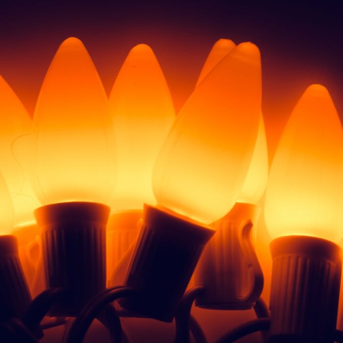 Illuminance™ C9 Yellow Opaque LED Bulbs E17 Bases (SMD) (25 Pack)