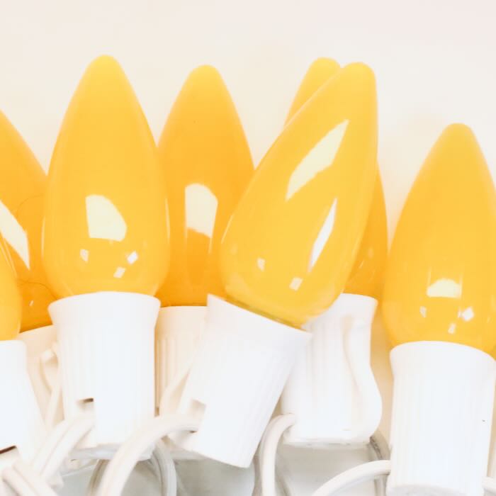 Illuminance™ C9 Yellow Opaque LED Bulbs E17 Bases (SMD) (25 Pack)