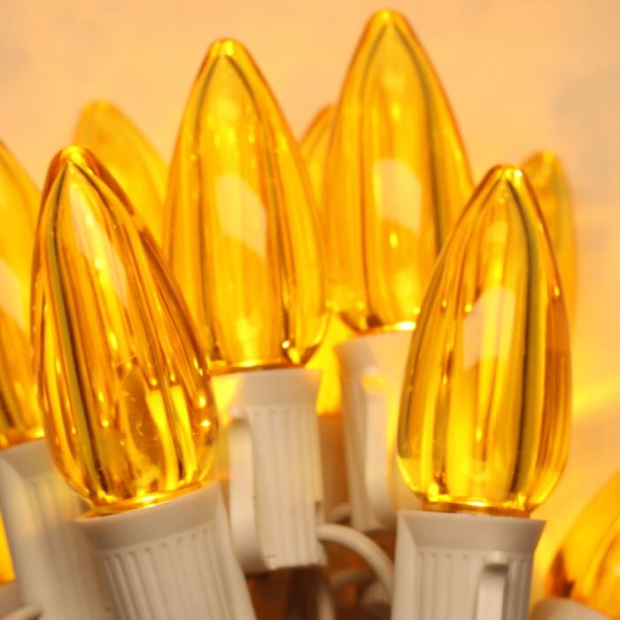 Illuminance™ C9 Yellow Smooth LED Bulbs E17 Bases (SMD) (25 Pack)