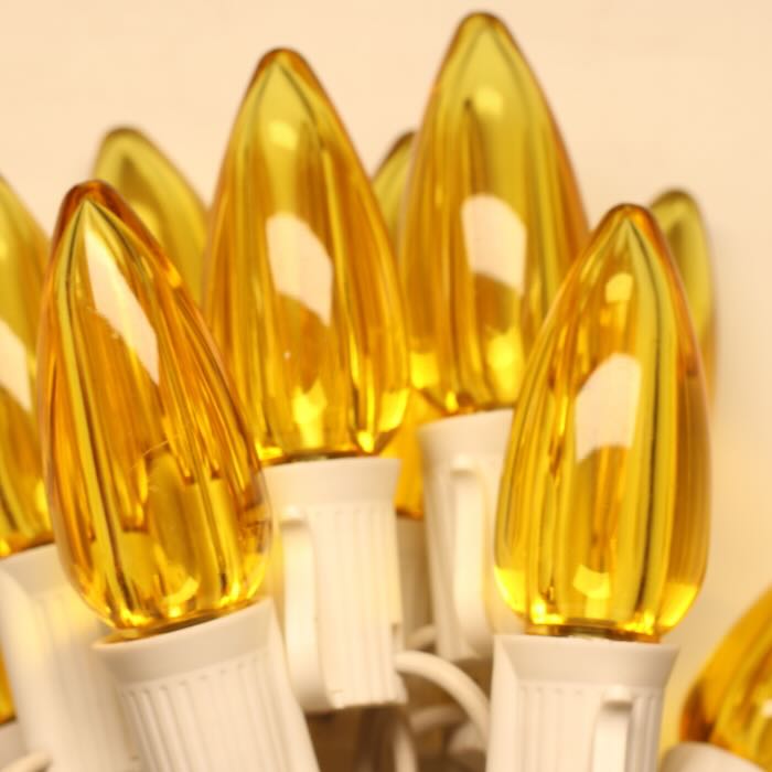Illuminance™ C9 Yellow Smooth LED Bulbs E17 Bases (SMD) (25 Pack)