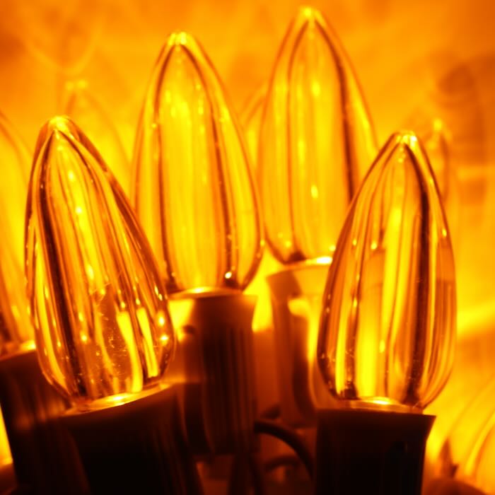 Illuminance™ C9 Yellow Smooth LED Bulbs E17 Bases (SMD) (25 Pack)