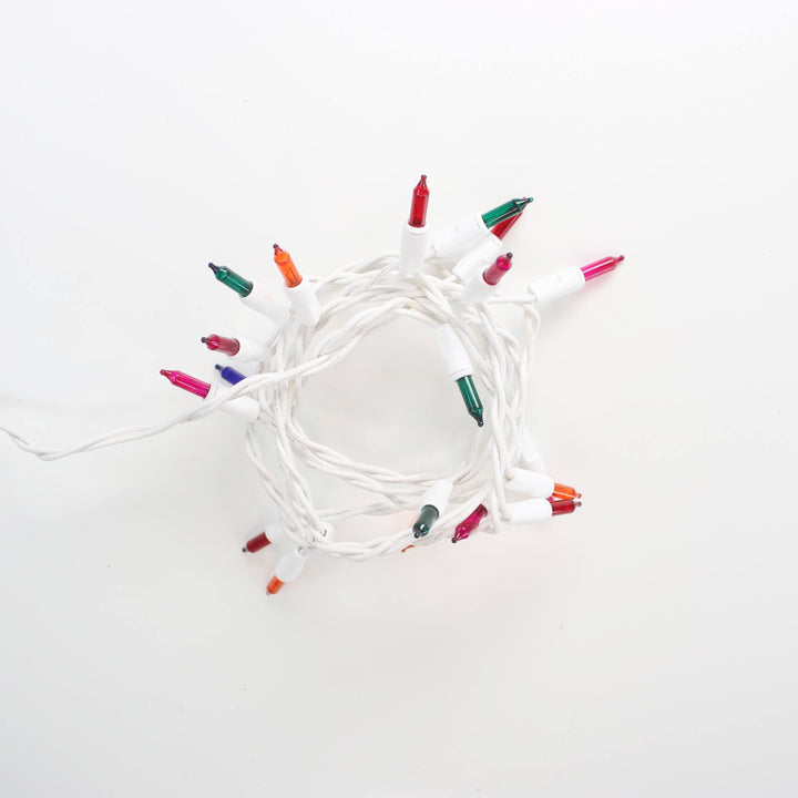 20-bulb Multicolor Craft Lights, White Wire