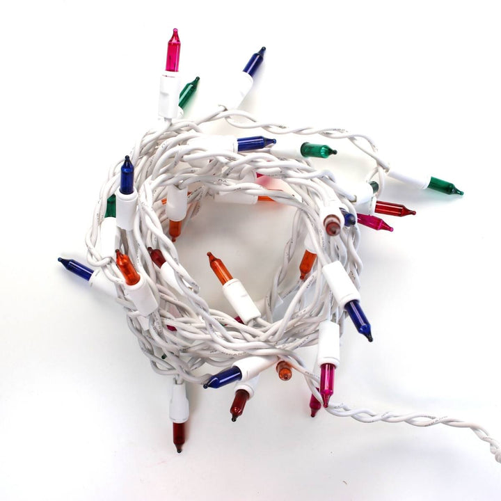 35-bulb Multicolor Craft Lights, White Wire
