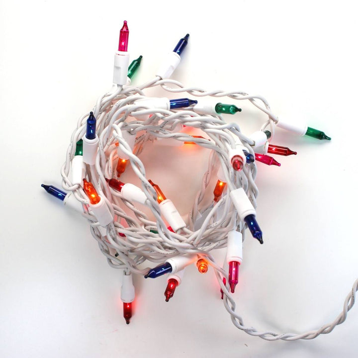 35-bulb Multicolor Craft Lights, White Wire