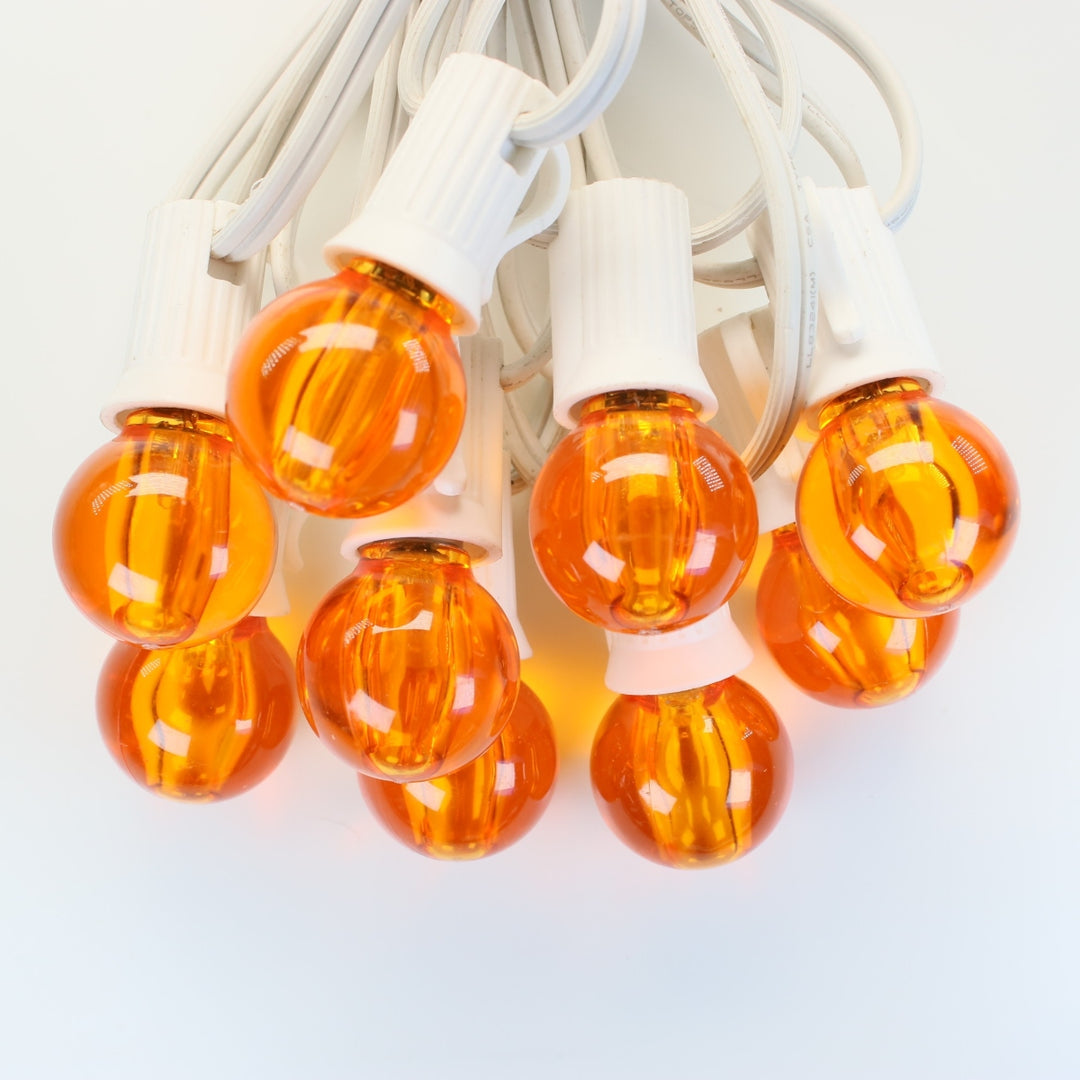 G30 Orange Smooth LED Bulbs E12 Bases