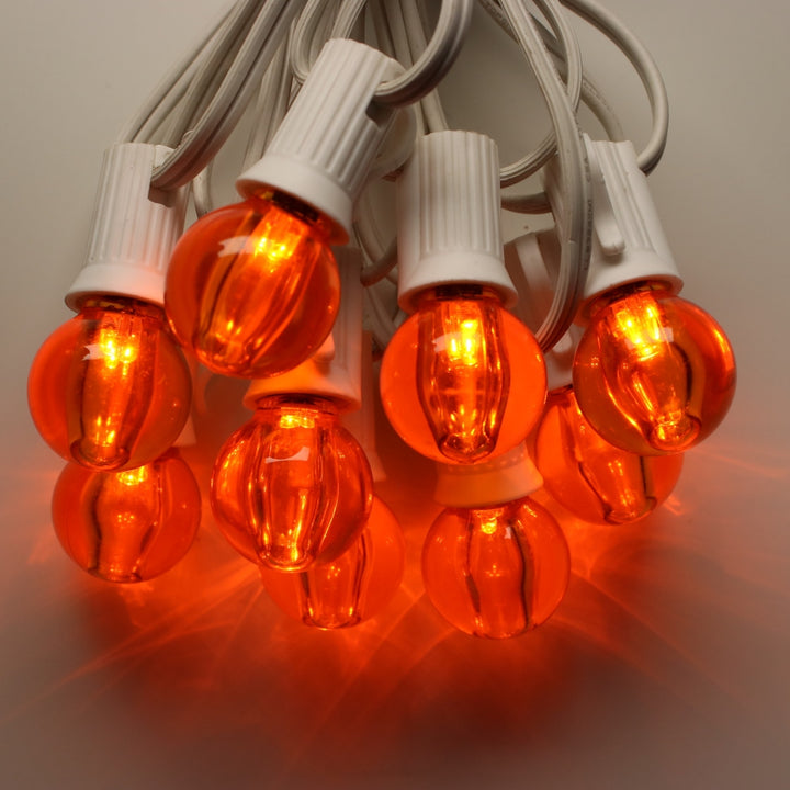 G30 Orange Smooth LED Bulbs E12 Bases
