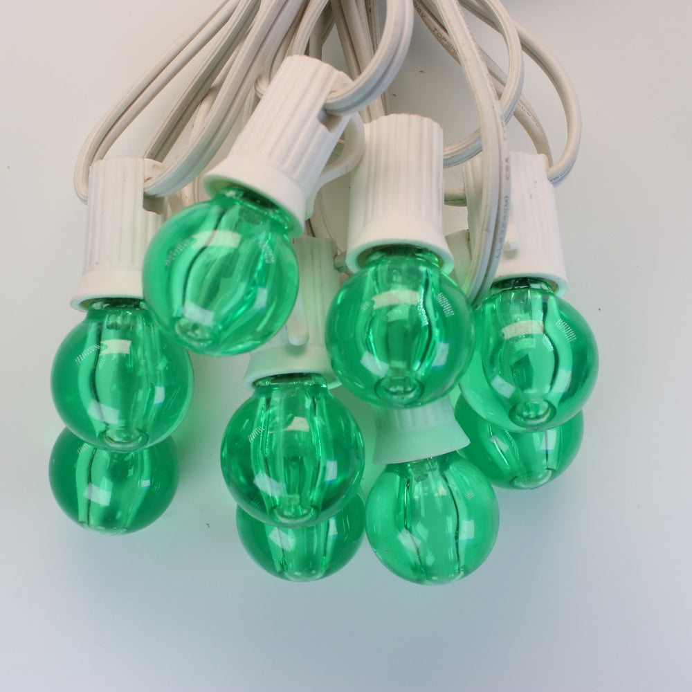 G30 Green Smooth LED Bulbs E12 Bases