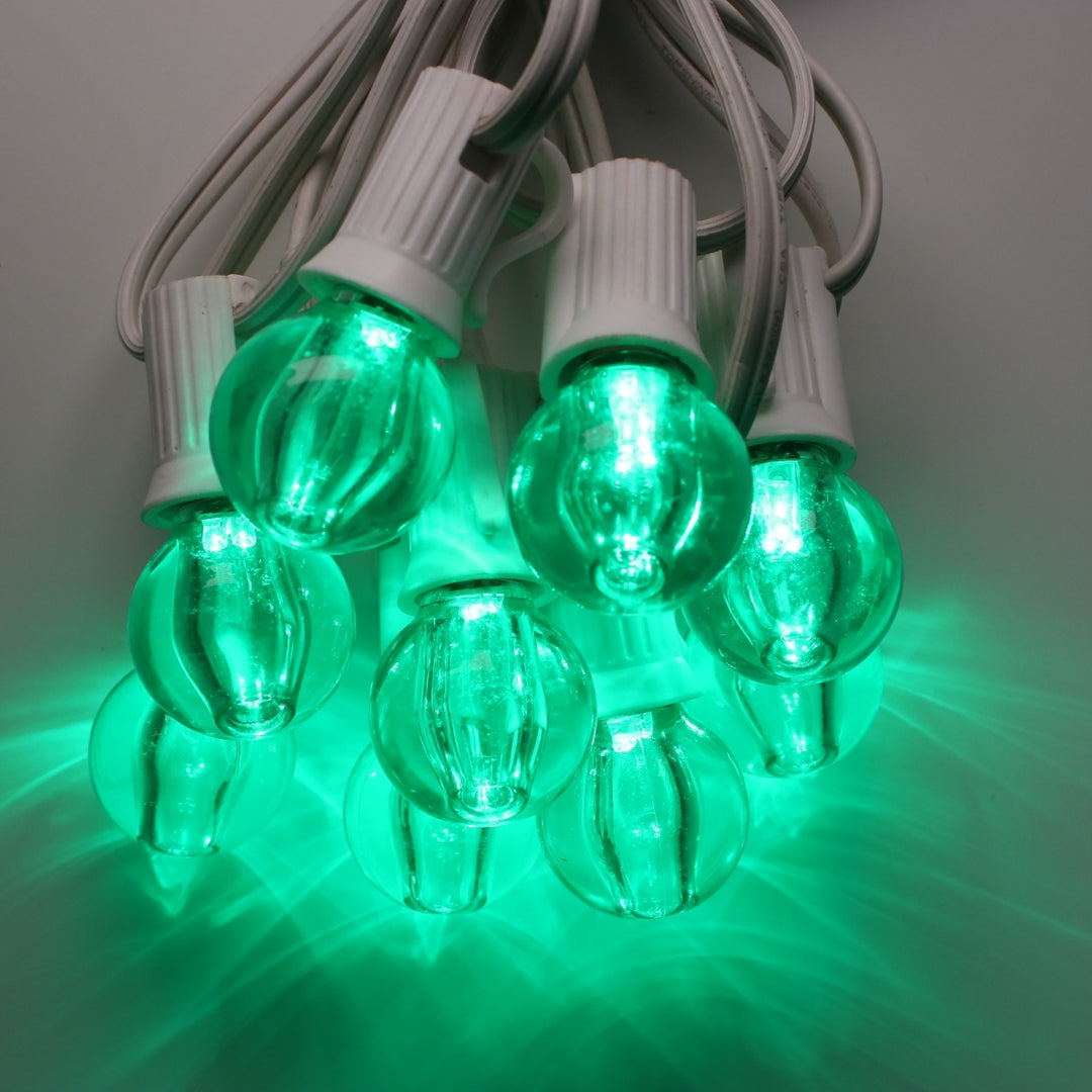 G30 Green Smooth LED Bulbs E12 Bases