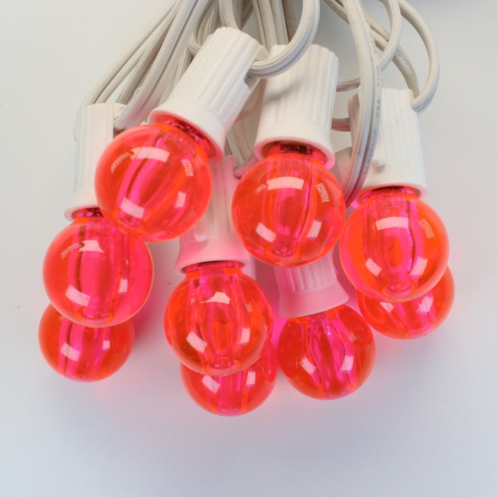 G30 Pink Smooth LED Bulbs E12 Bases