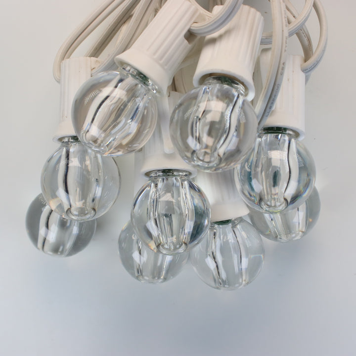 G30 Pure (Cool) White Smooth LED Bulbs E12 Bases