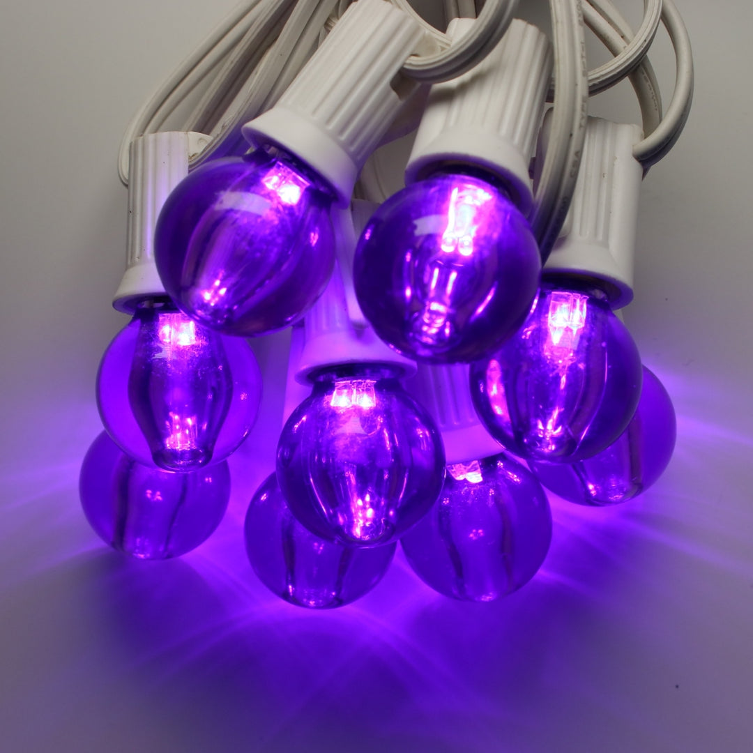 G30 Purple Smooth LED Bulbs E12 Bases