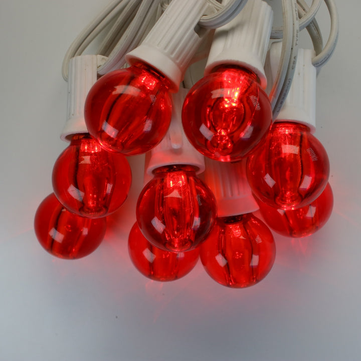 G30 Red Smooth LED Bulbs E12 Bases