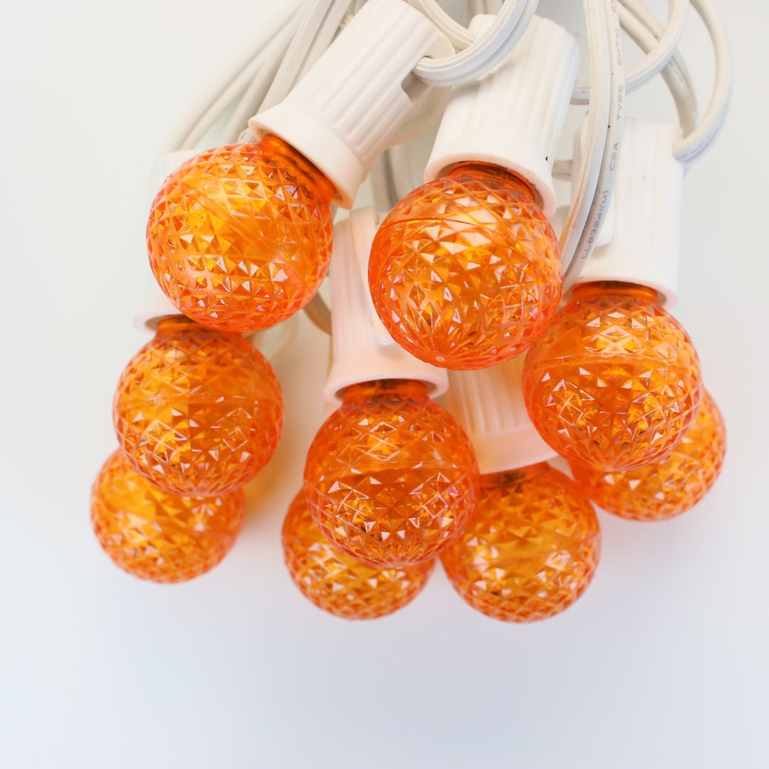 G30 Orange LED Bulbs E12 Bases