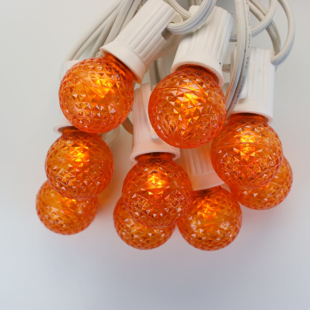 G30 Orange LED Bulbs E12 Bases