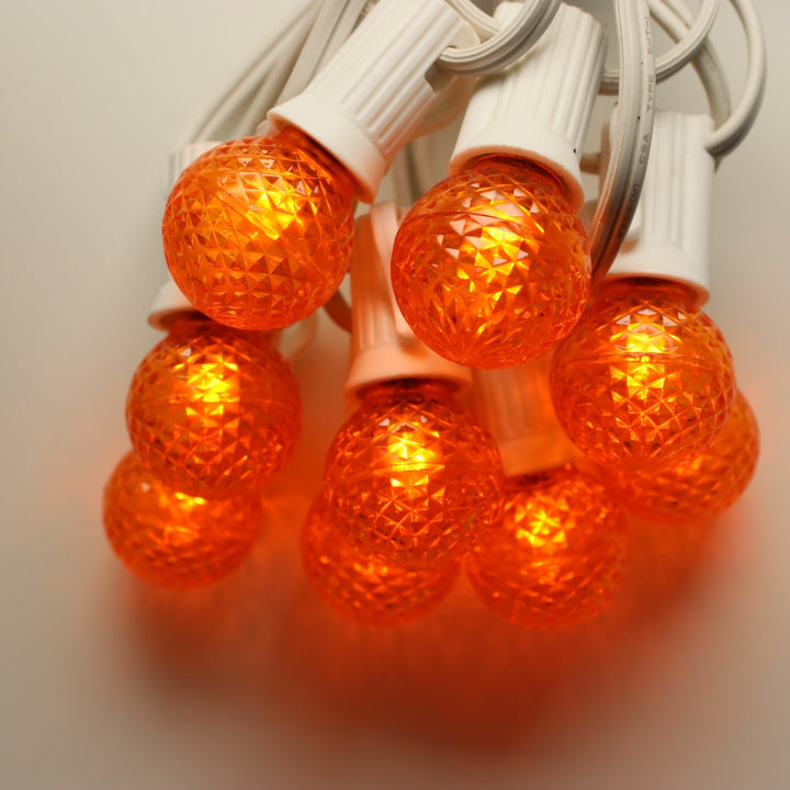 G30 Orange LED Bulbs E12 Bases