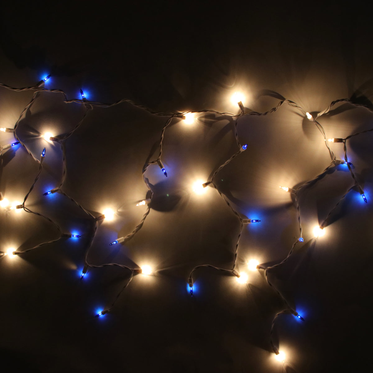 Blue and white icicle christmas lights hotsell