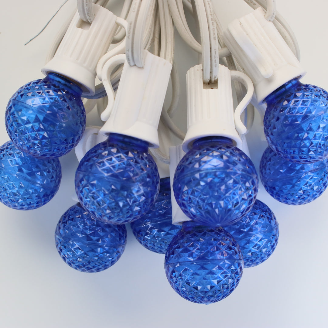 G30 Blue LED Bulbs E12 Bases