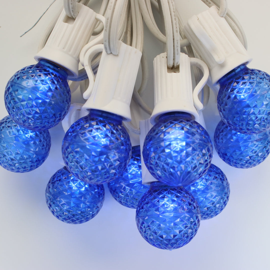 G30 Blue LED Bulbs E12 Bases