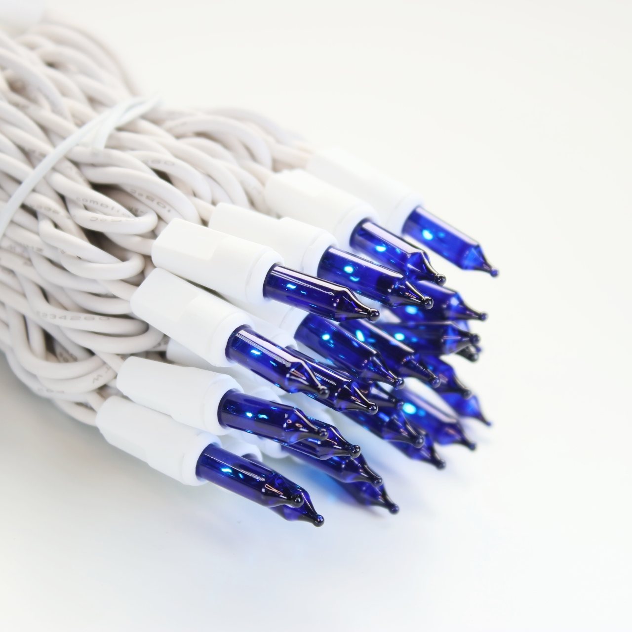 100 bulb Blue Mini Lights 2.5 Spacing White Wire Christmas Light Source