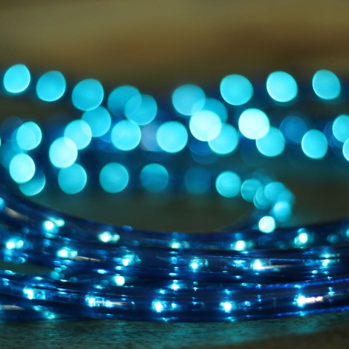 3/8" Blue Incandescent Rope Lights (Adhesive Connections)