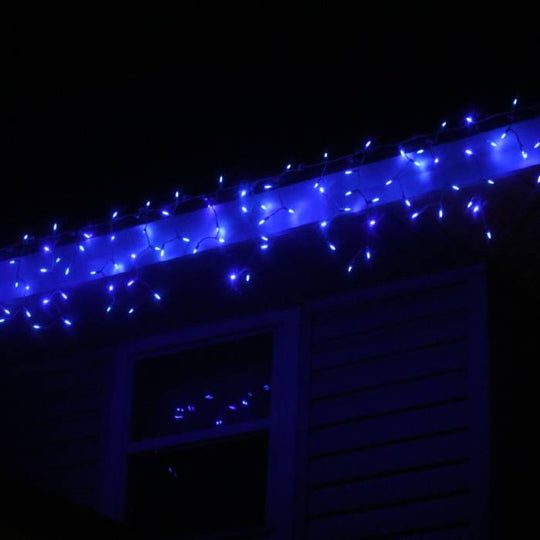 100light M5 Blue LED Icicle Lights, White Wire Christmas Light Source