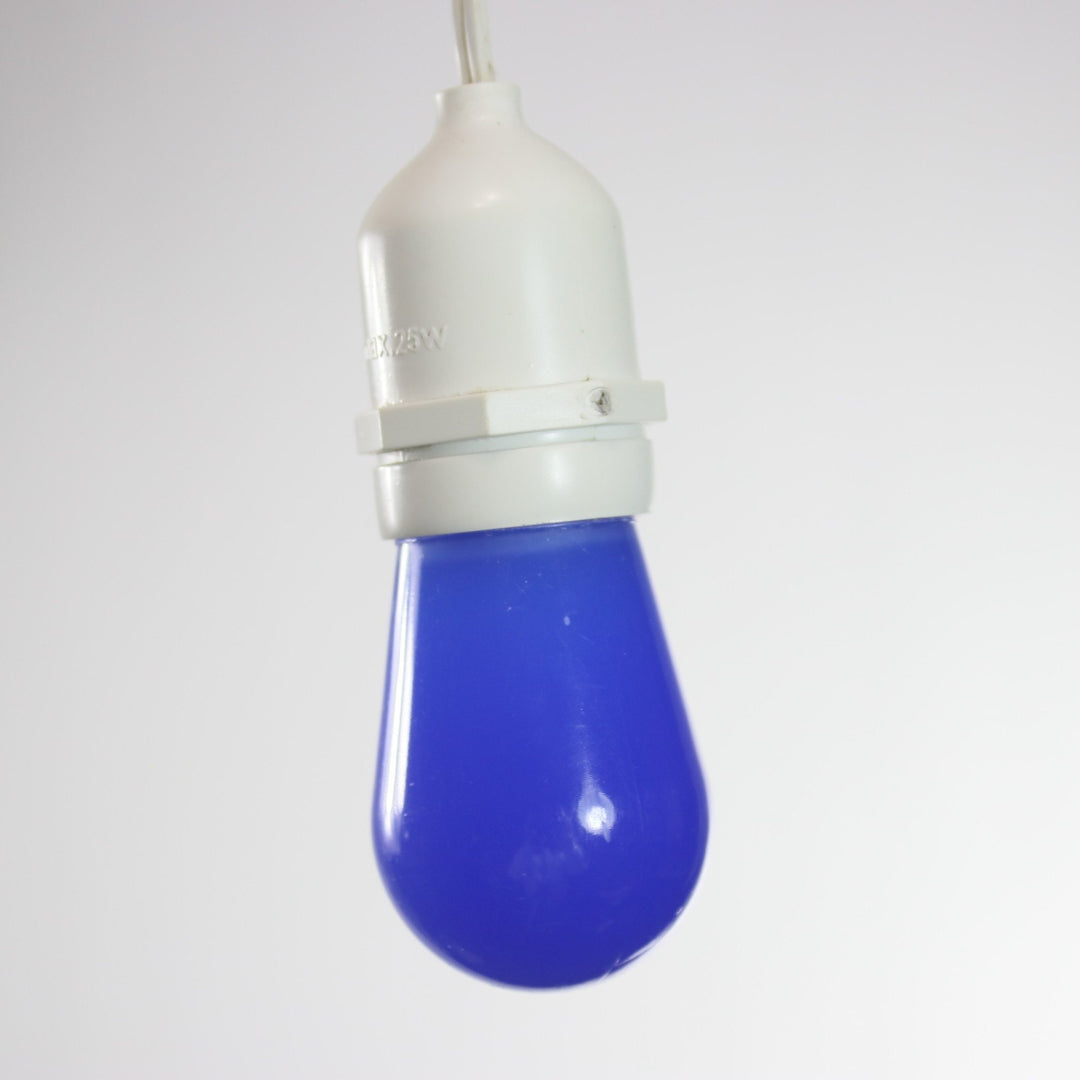 T50 Blue Opaque LED Bulbs E26 Bases