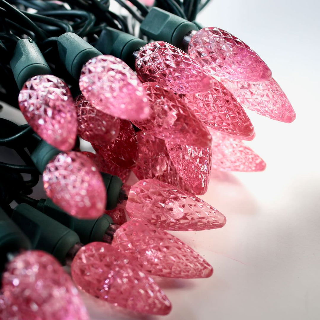 50-light C6 Pink LED Christmas Lights, 4