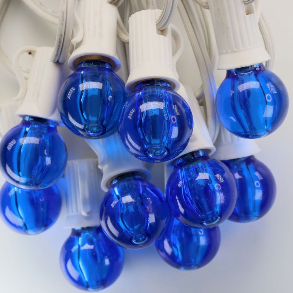 G30 Blue Smooth LED Bulbs E12 Bases