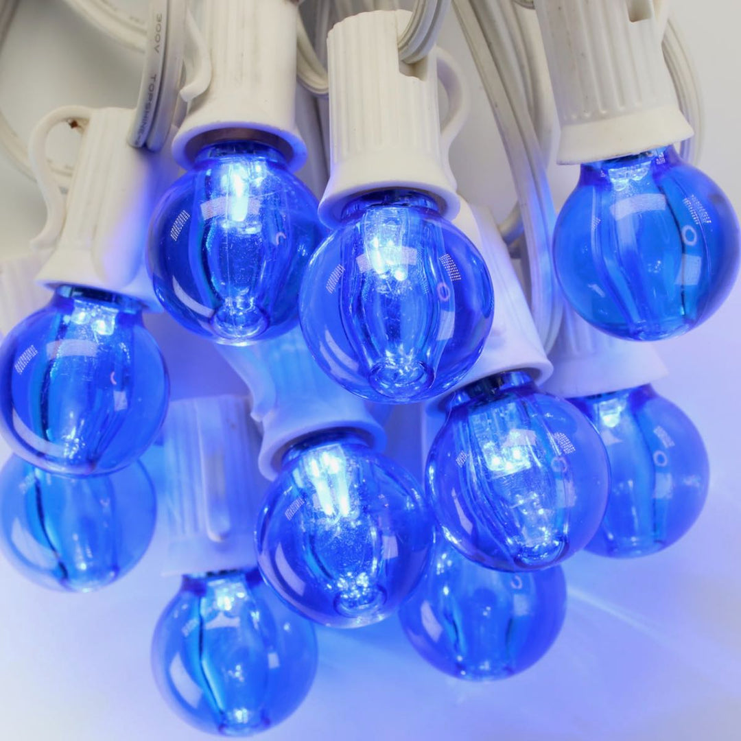 G30 Blue Smooth LED Bulbs E12 Bases