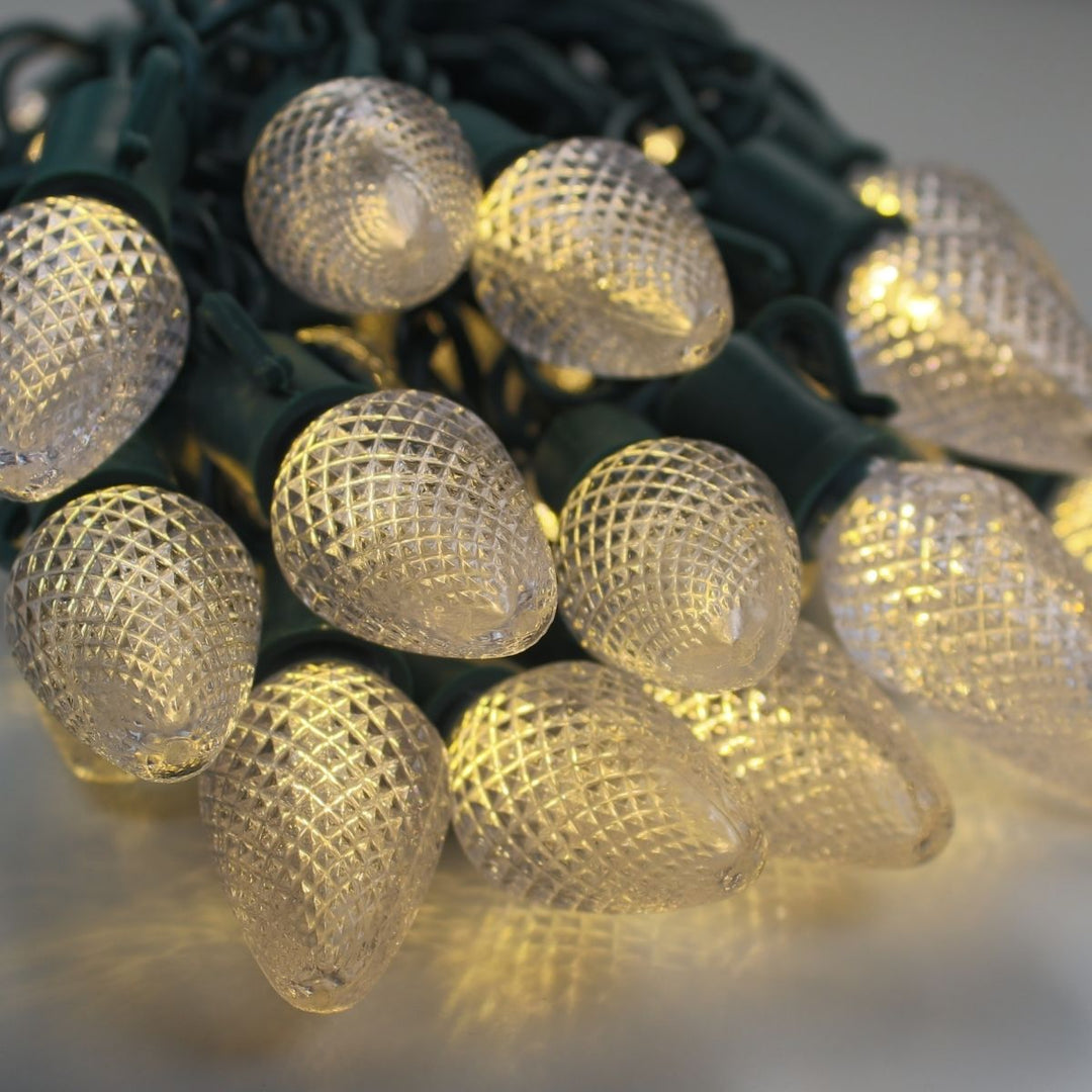 C7 Warm White LED Christmas Lights (Non-removable bulbs), 8" – Christmas Light Source