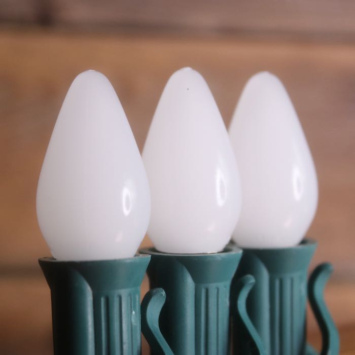 C7 Pure (Cool) White Opaque LED (SMD) Bulbs E12 Bases