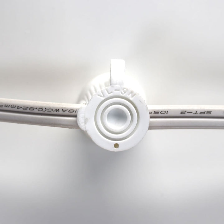 C9 (E17) 25' Cord 12" Spacing, White SPT-1 Wire