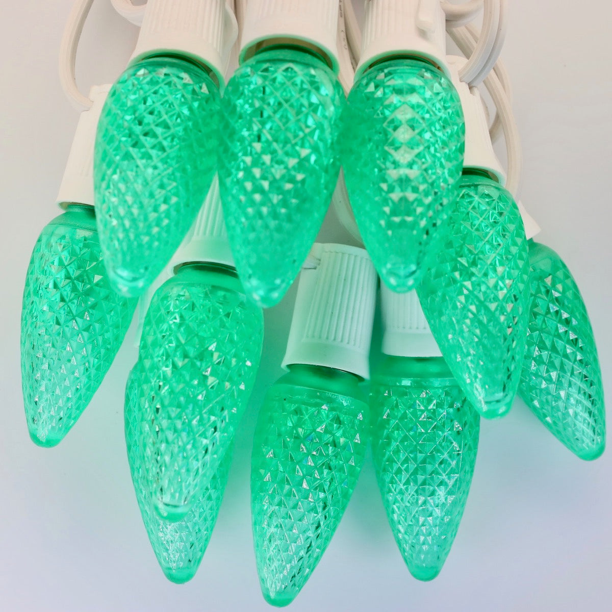 C9 Green LED Bulbs E17 Bases (SMD) (25 Pack) Christmas Light Source