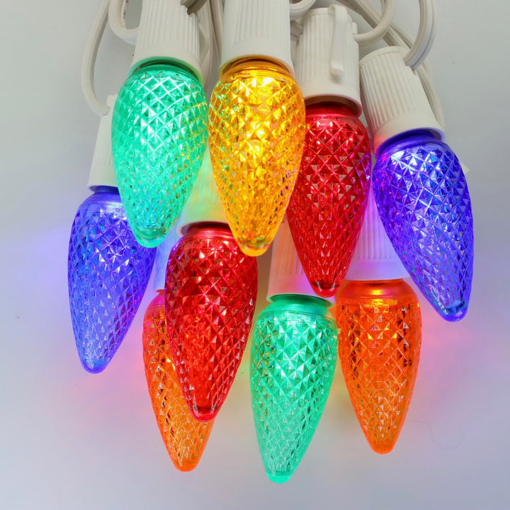 C9 Multicolor Twinkle LED Bulbs E17 Bases