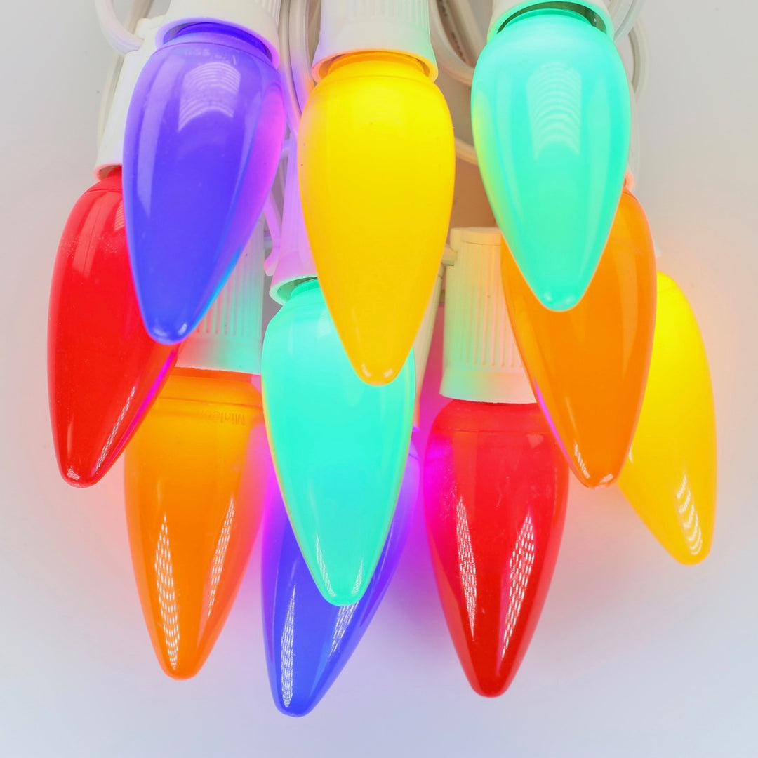 C9 Multicolor Opaque LED (SMD) Bulbs E17 Bases