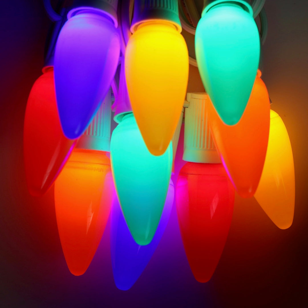 C9 Multicolor Opaque LED (SMD) Bulbs E17 Bases
