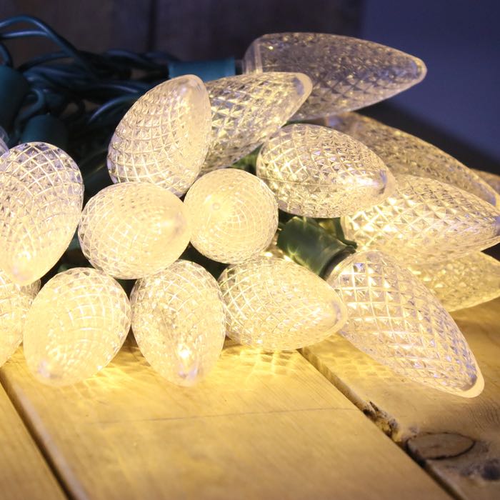 25light C9 Warm White LED Christmas Light Strings Christmas Light Source