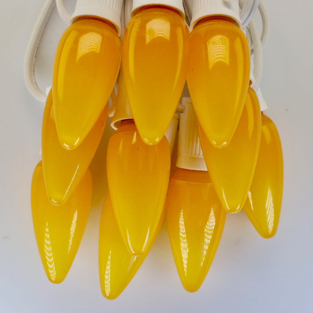 C9 Yellow Opaque LED (SMD) Bulbs E17 Bases