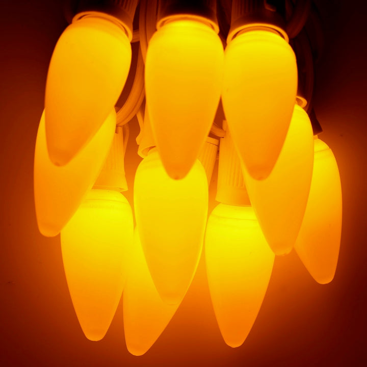 C9 Yellow Opaque LED (SMD) Bulbs E17 Bases